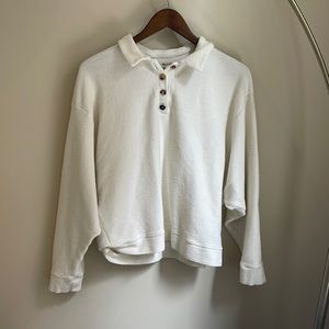 Madewell - White Pullover Sweater - Size: L